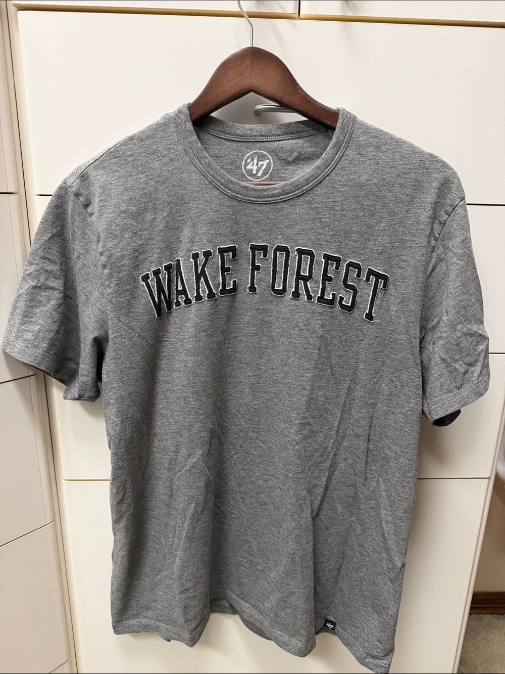 47 Wake Forest Heather Gray Short Sleeve Tee, Medium